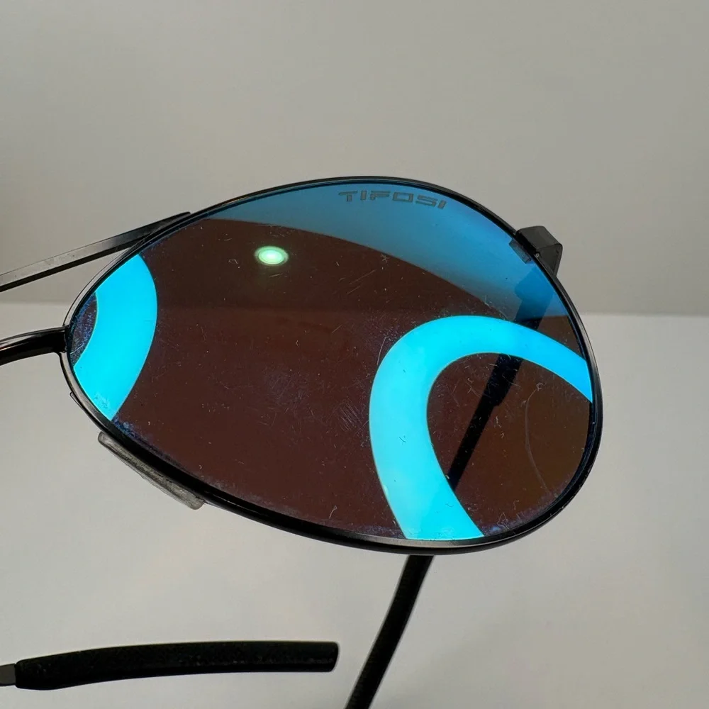 TIFOSI SUNGLASSES AVIATOR BLUE REFLECTIVE MENS SUNGLASSES - Picture 8 of 10